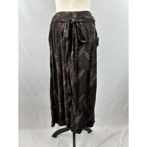 NWT Free People Cropped Wide Leg Pants Onyx Combo Dark Floral Print XS